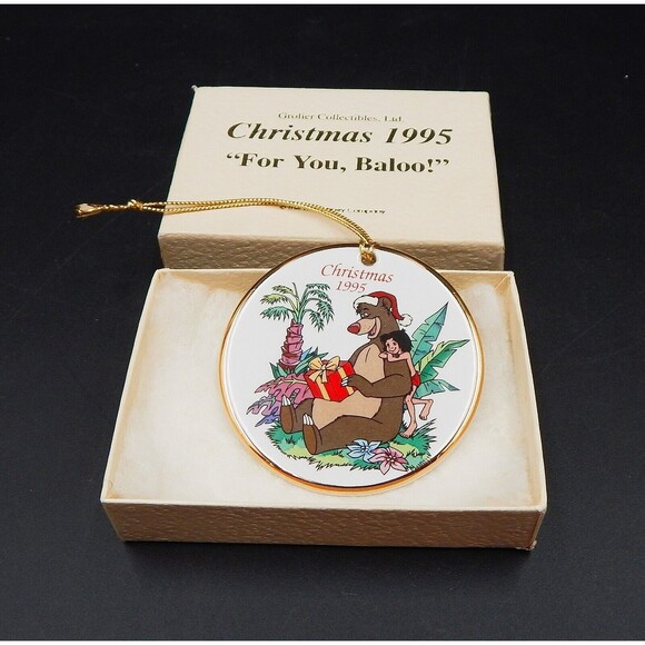 Disney Ornament For You Baloo 1995 The Jungle Book Disc Grolier Collectibles - Picture 2 of 4